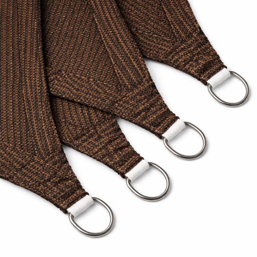 Sjenilo za sunce - za terasu, trikotne oblike 5x5x7m u boju kave- iz HDPE materiala