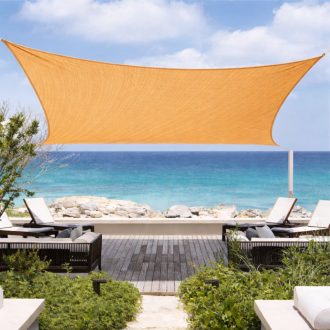   Sjenilo za sunce - za terasu, kvadratne oblike 3x3m u boju zlatnog pijeska- iz HDPE materiala