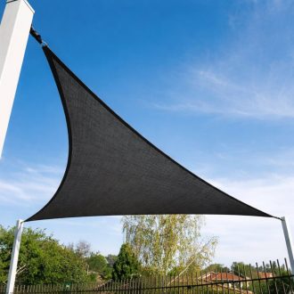   Sjenilo za sunce - za terasu, trikotne oblike 5x5x7m grafitne boje- iz premium HDPE materiala