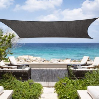   Sjenilo za sunce - za terasu, kvadratne oblike 3x5m grafitne boje- iz premium HDPE materiala